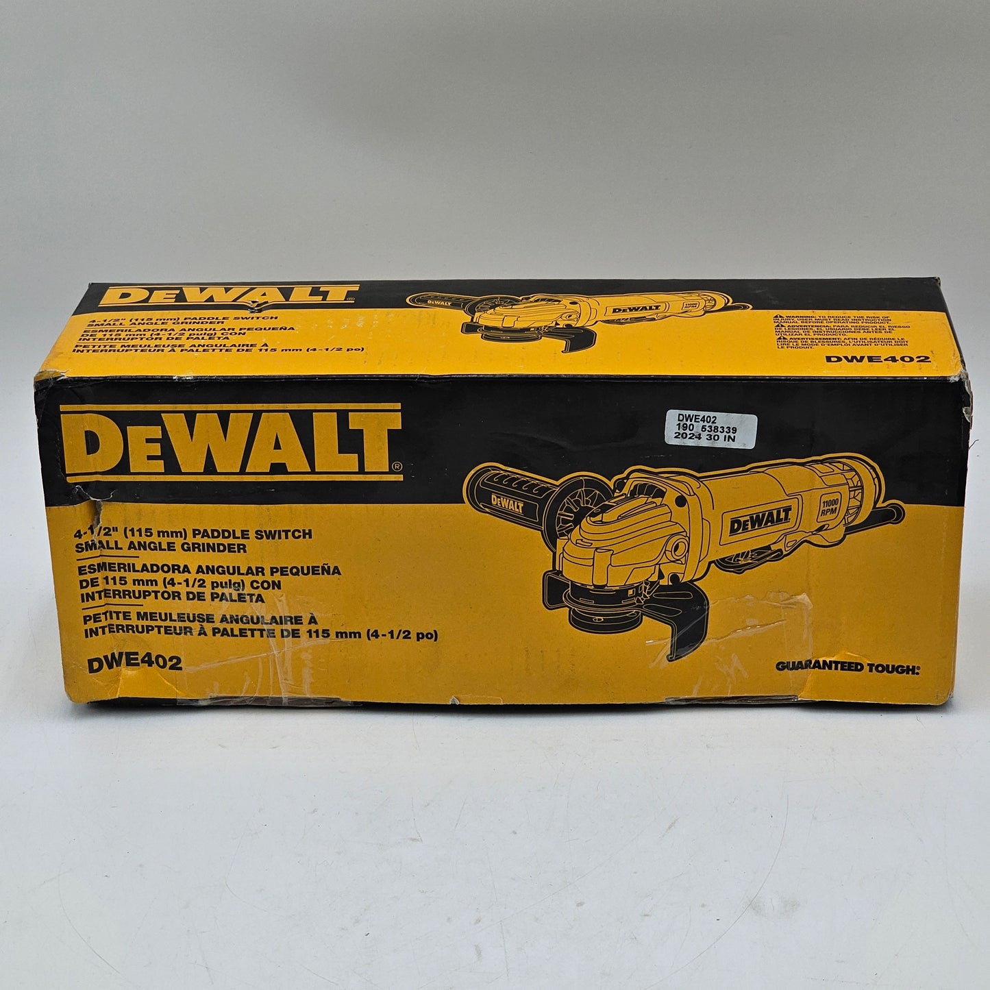 New DeWalt DWE402 Paddle Switch Small Angle Grinder