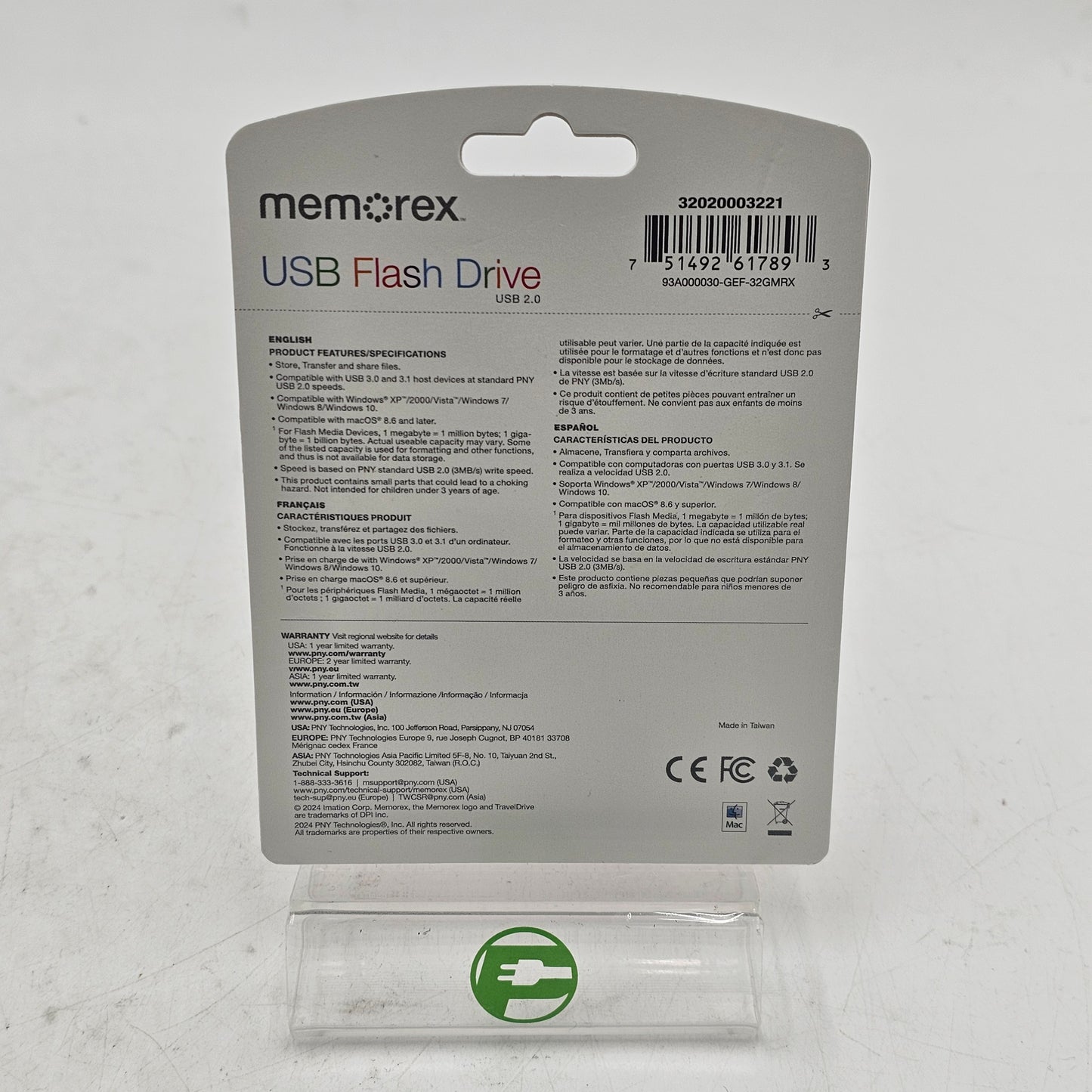 New MEMOREX USB 2.0 32GB USB Flash Drive 32GMRX
