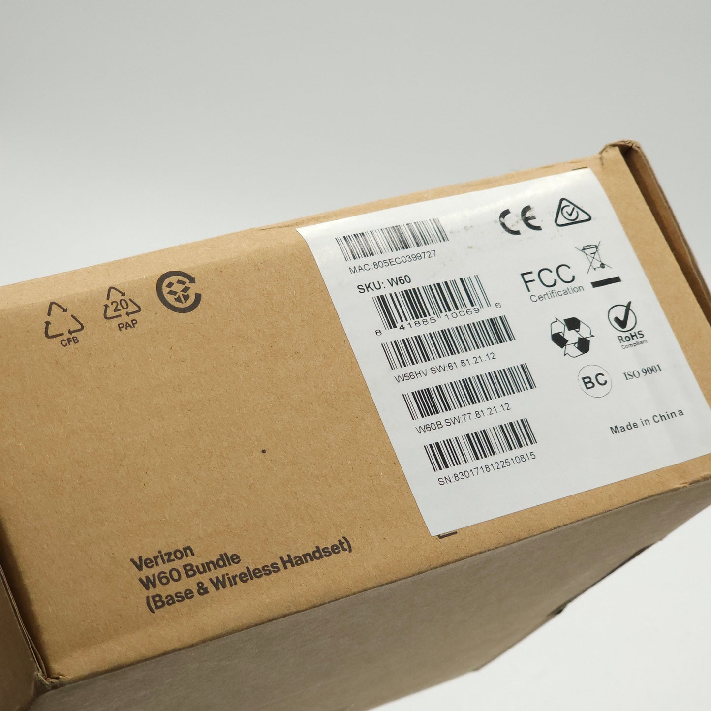 New Yealink Verizon Bundle Base and Wireless Handset W60