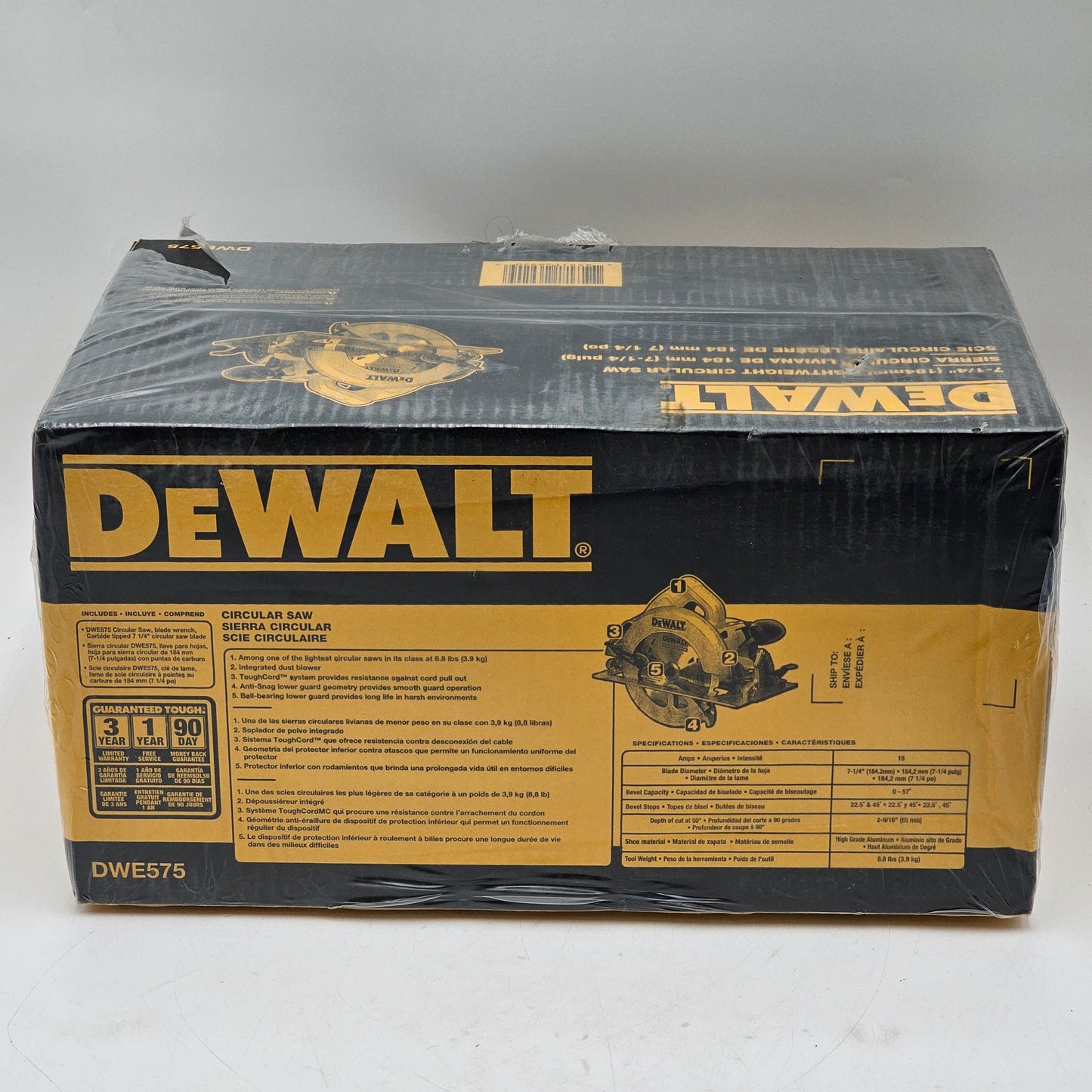 New DeWalt 15 Amp Corded 714 in Lightweight Circular Saw DWE575