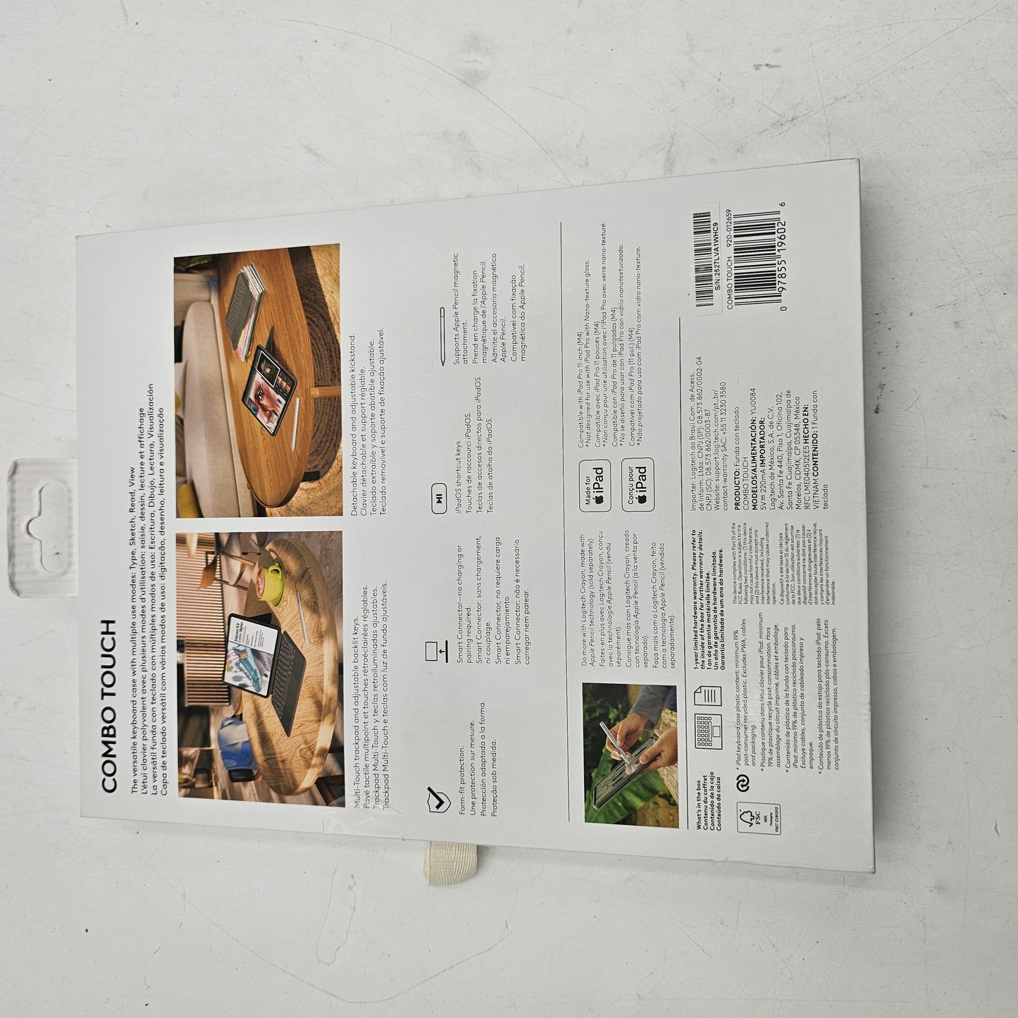 New Logitech Combo Touch for iPad Pro 11-inch M4 chip 920-012659