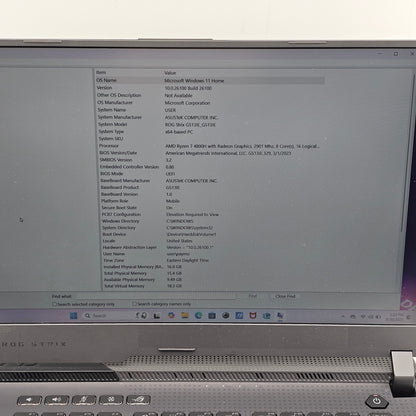 Asus G513 17.3" Ryzen 7 5800U 1.9GHz 16GB RAM 512GB SSD GeForce RTX 3050 Ti
