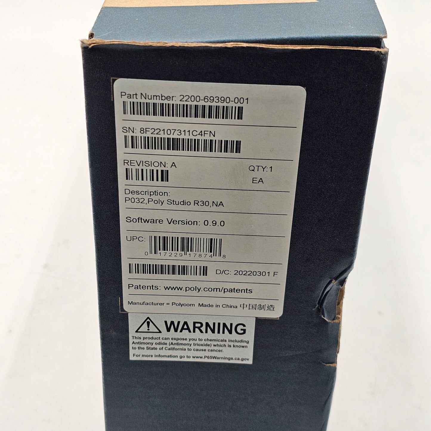 New POLY Studio R30 Video Conference System 2200-69390-001