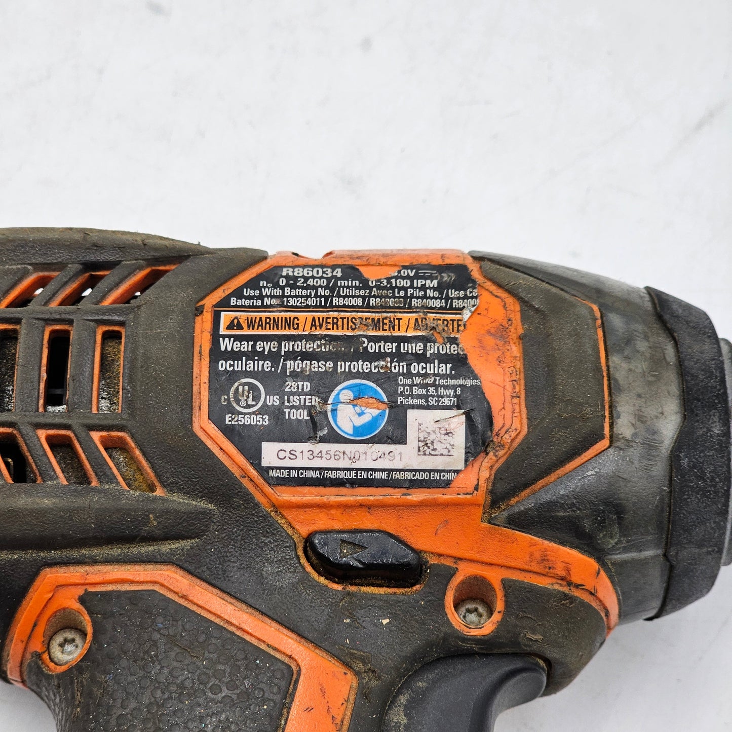 Ridgid Impact Driver Cordless R86034