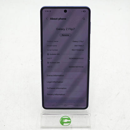 Unlocked Samsung Galaxy Flip7 12GB RAM 256GB SM-F766U1 Aura Blue