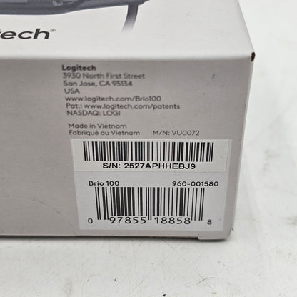 New Logitech Brio 100 1080p Full HD Webcam 960-001580