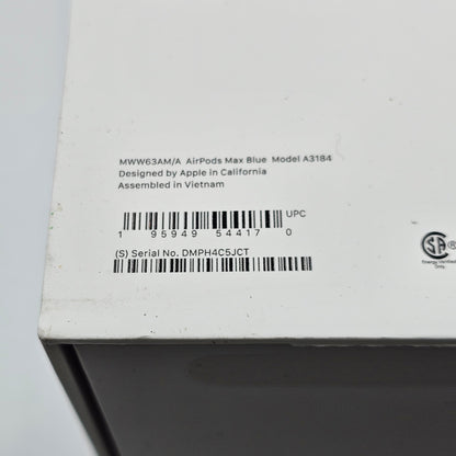 Apple AirPods Max Wireless Over-Ear Headphones Blue MWW63AM/A