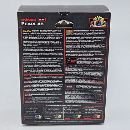 New AudioQuest Pearl 48 8K-10K 48Gbps Ultra High Speed HDMI Cable - 16.4 ft. (5m)