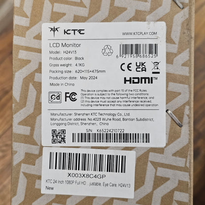 New KTC 24" H24V13 2K IPS Full HD Computer Monitor