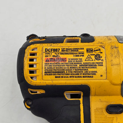 DeWalt DCF887 20V MAX 1/4" Cordless Impact Driver