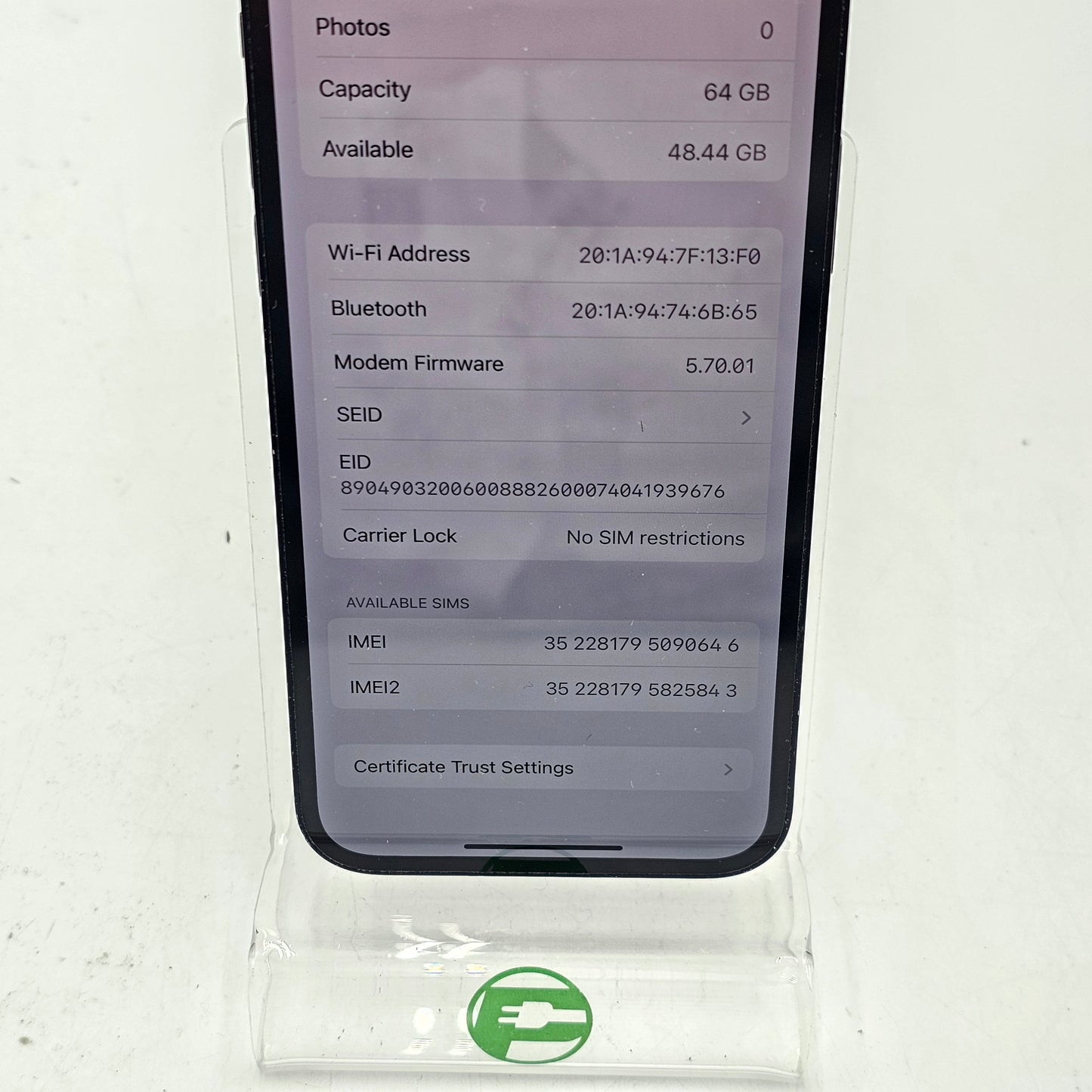 Factory Unlocked Apple iPhone 12 64GB Black MGH63LL/A