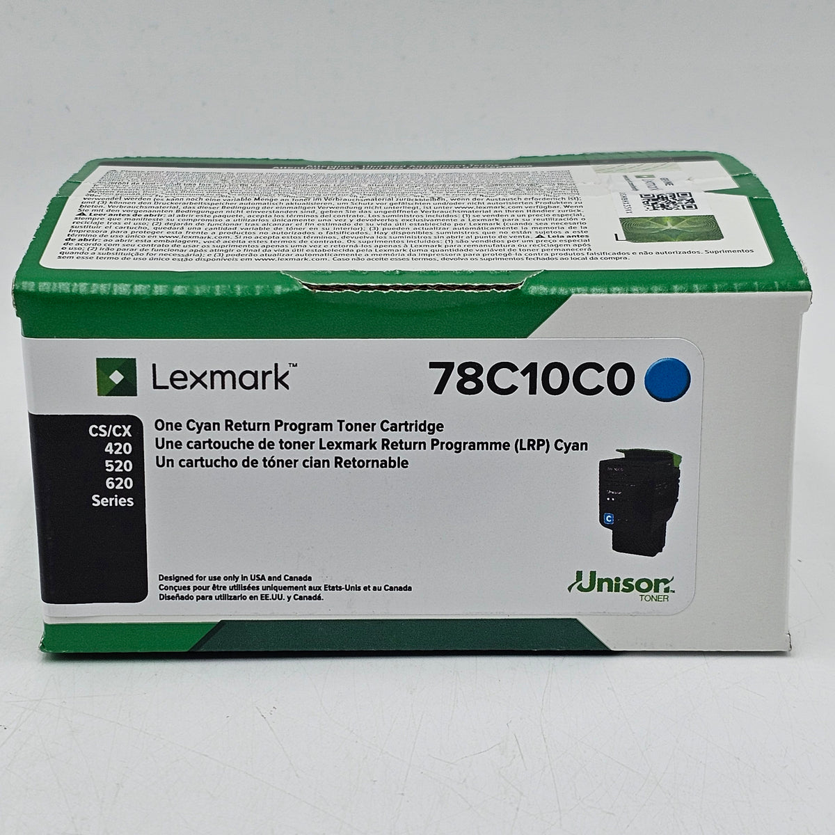 New Lexmark 78C10C0 Cyan Toner Cartridge