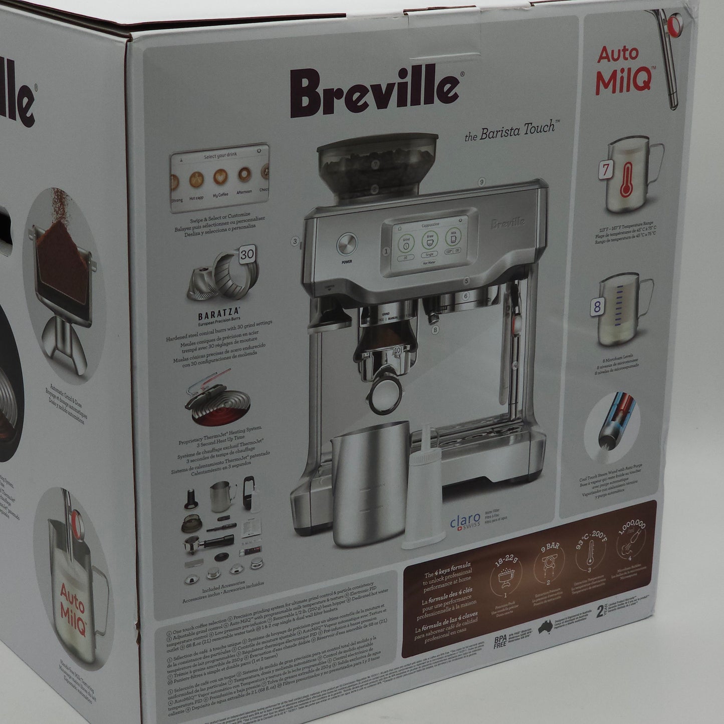 New Breville Barista Touch Expresso Machine BES880BSS1BUS1