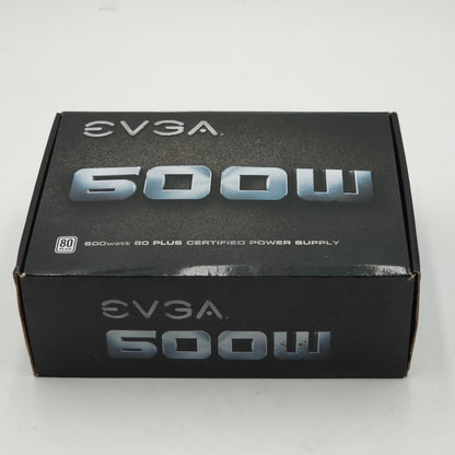 New EVGA  600W 80 Plus Certified Power Supply 100-W1-0600-K1