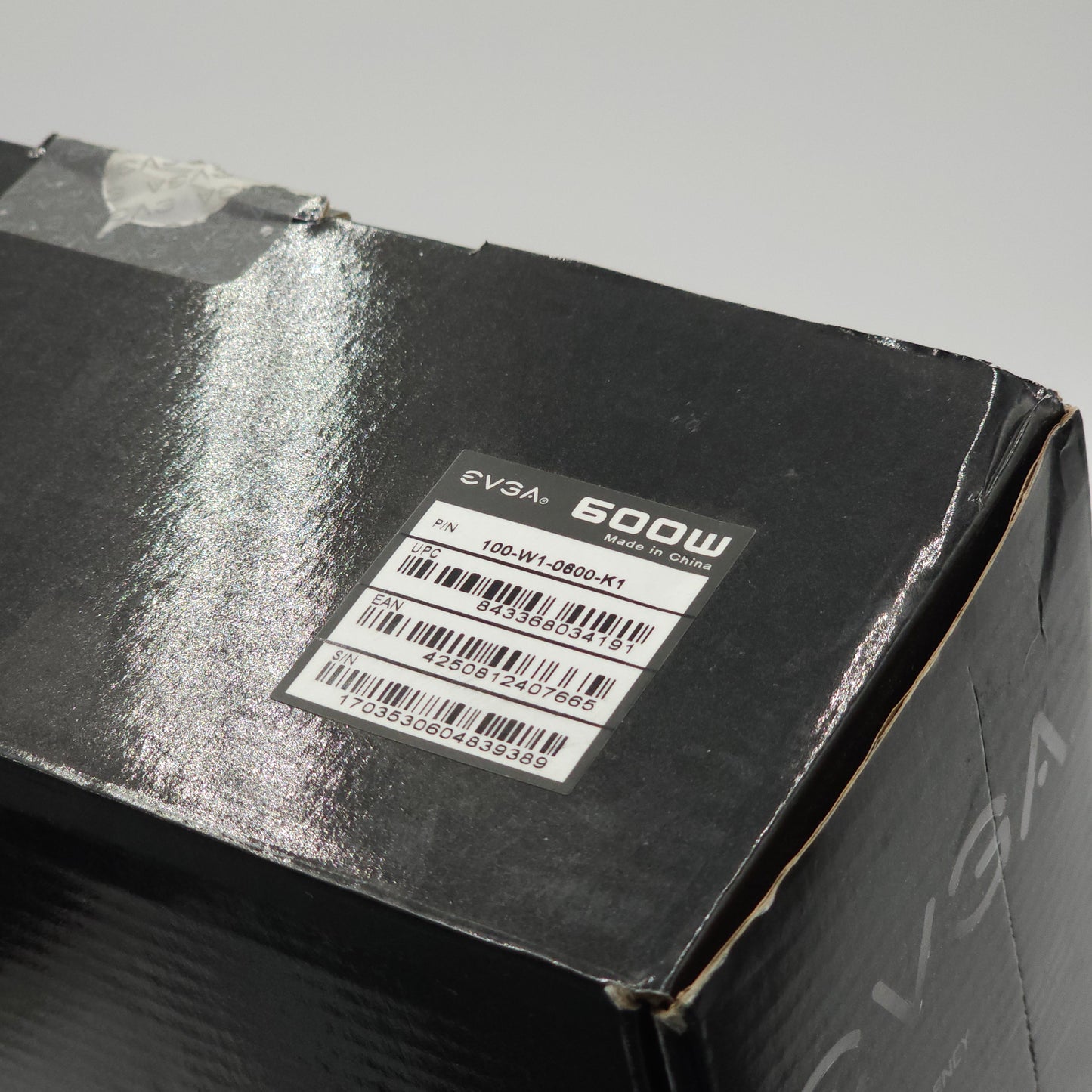 New EVGA  600W 80 Plus Certified Power Supply 100-W1-0600-K1