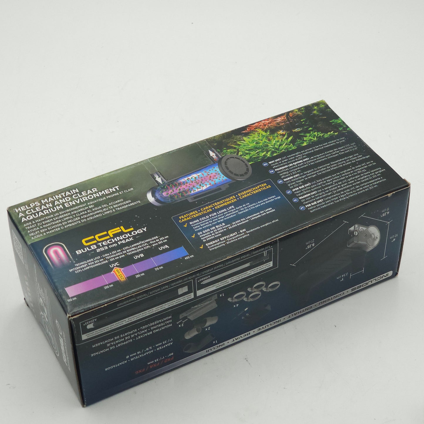 New Fluval US GAL 6W UVC  In-Line Clarifier A199 FX 400