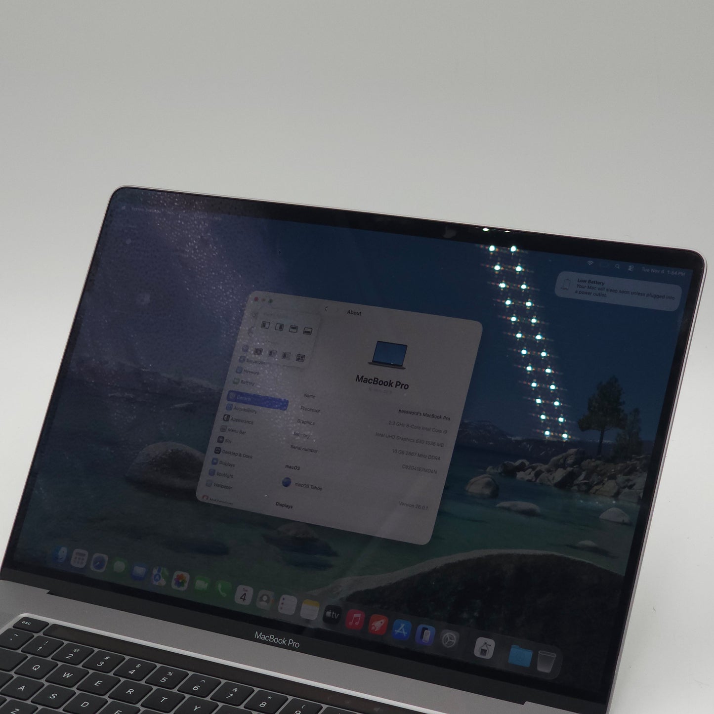 2019 Apple MacBook Pro 16" i9 2.3GHz 16GB RAM 1TB SSD Silver A2141