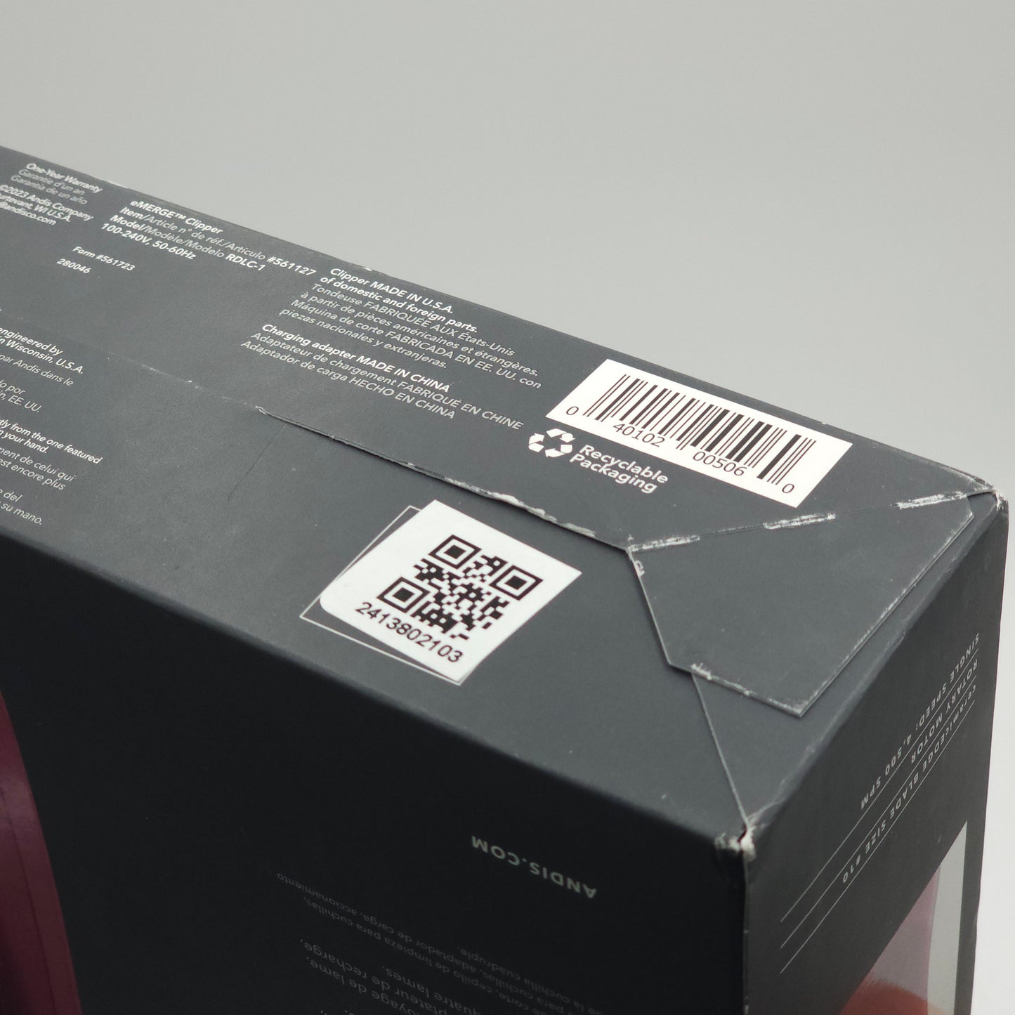 New Andis eMERGE Cord/Cordless Detachable Blade Dog Clipper 561127