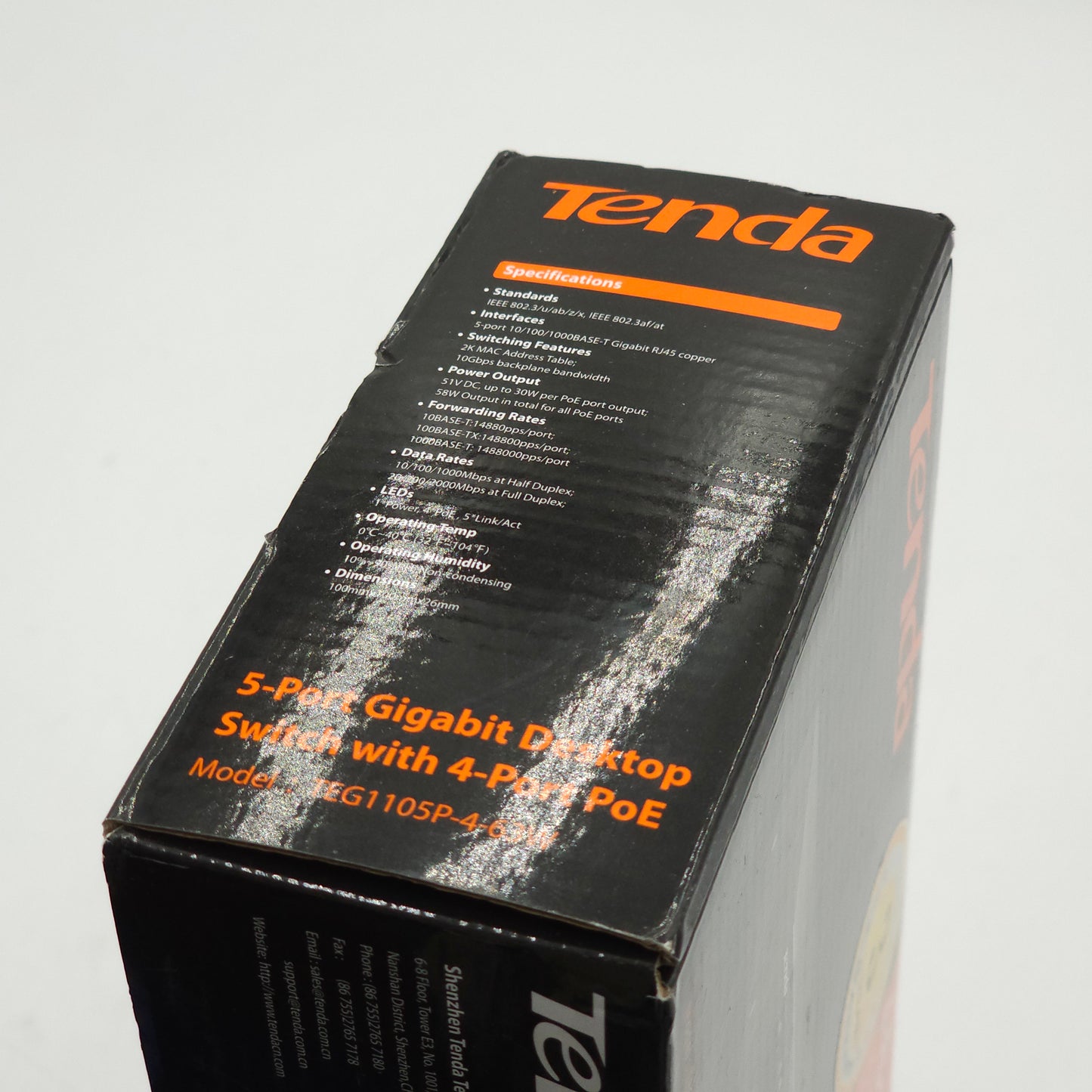 New Tenda 5 Port Gigabit PoE Switch TEG1105P-4-63W Lot of 7